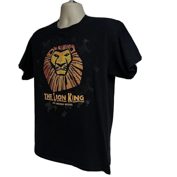 Disney The Lion King Broadway Musical Black Graphic T-Shirt Large Cotton Stretch - Picture 2 of 5